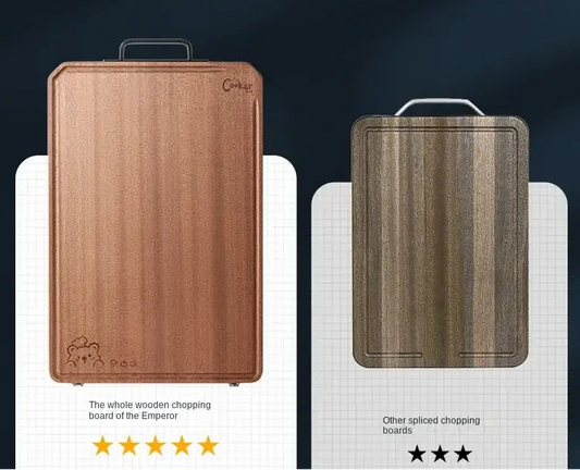 Planche à découper COOKER KinG en bois massif, résistante et durable pour la préparation des repas