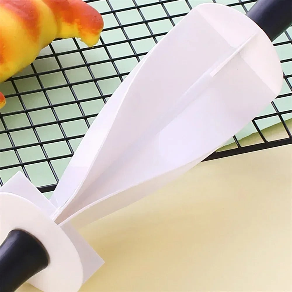 Coupe-Pâte à Croissants – Rouleau de Découpe en plastique blanc idéal pour pâtisserie