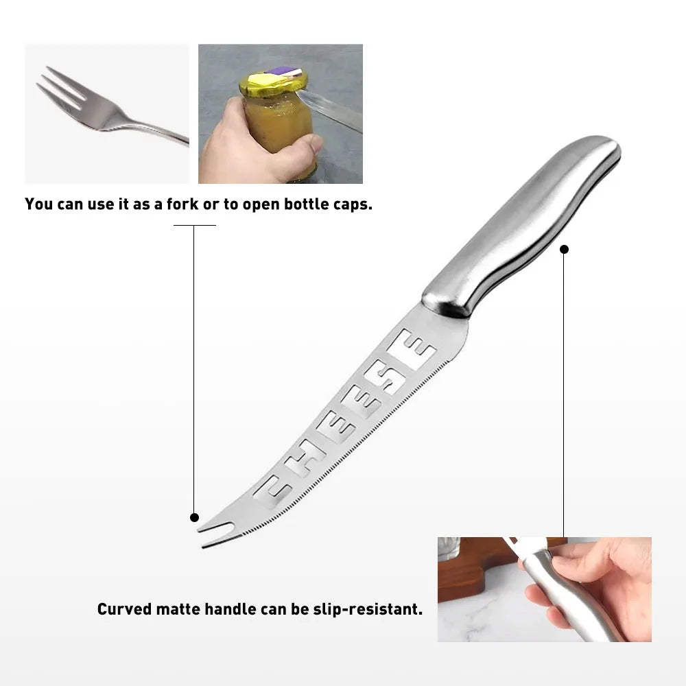 Couteau à Fromage et Beurre Inox – Multiusage, Cadeau Idéal, 23,5 cm, avec manche antidérapant