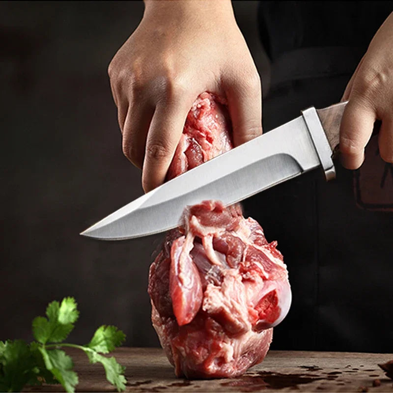 Couteau Cuisine Forgé 14 cm – Lame Acier 4CR13 Tranchante utilisé pour couper de la viande crue