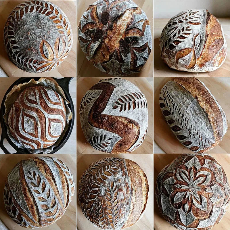 Pain décoratif avec motifs variés réalisés grâce au Couteau Décoratif à Pain Inox de Ustensile de chef