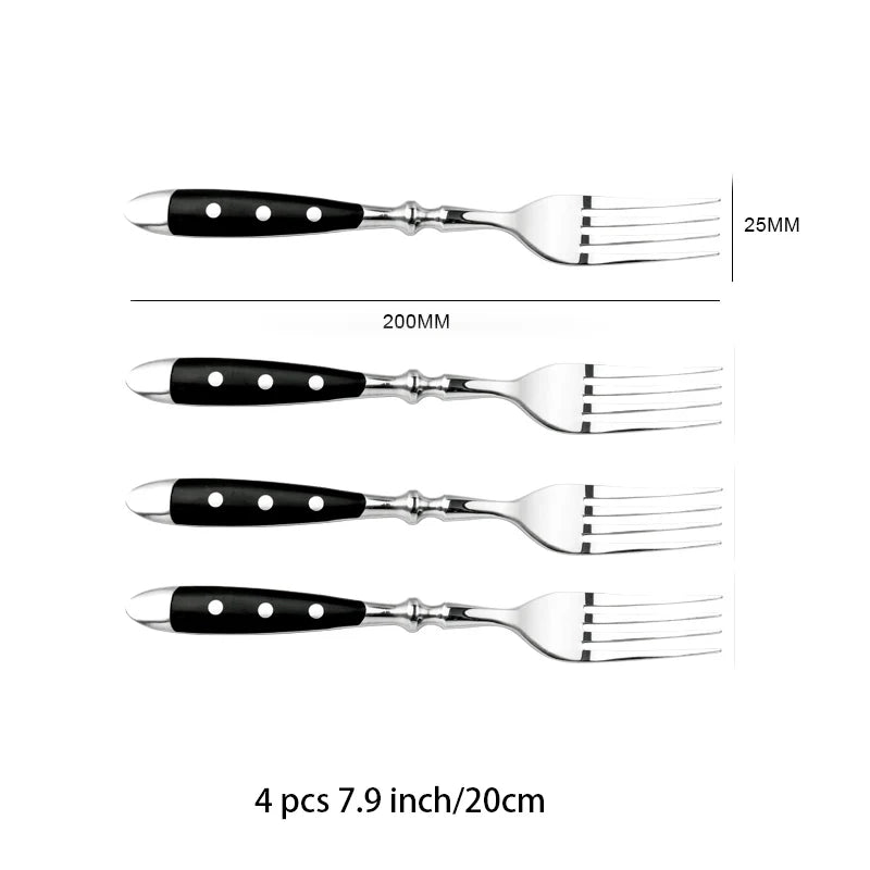 Couverts Élégants Choix Couteaux, Fourchettes ou Cuillères, ensemble de 4 fourchettes en acier inoxydable