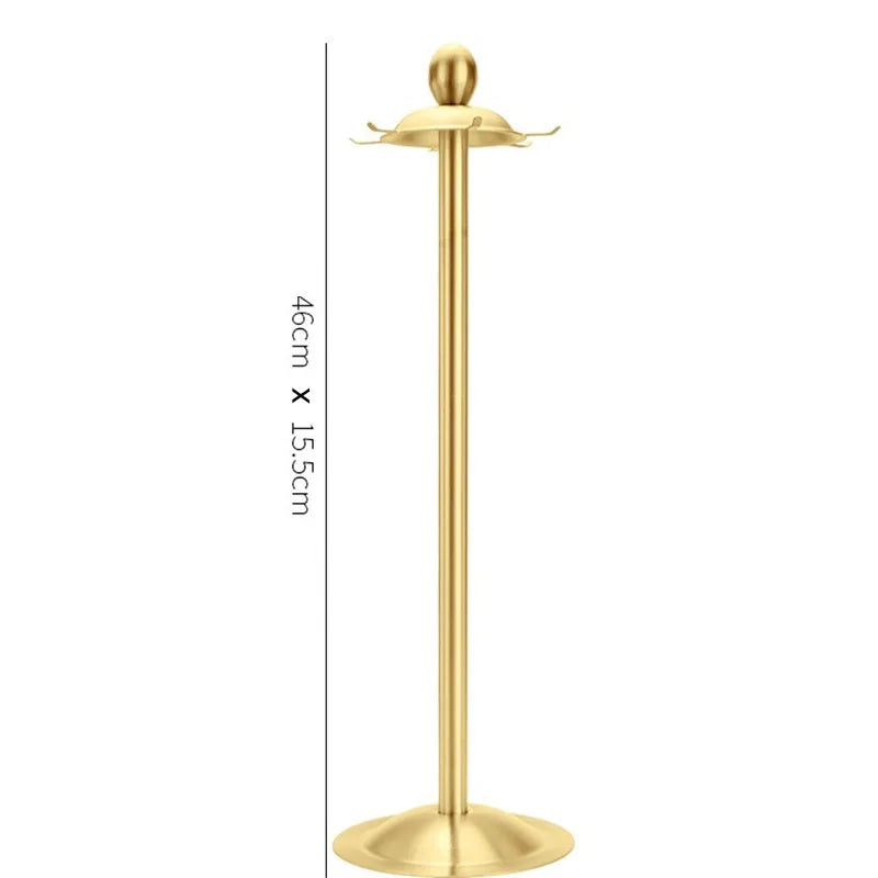 Support en métal doré pour couverts en acier inoxydable doré de 46 cm de hauteur