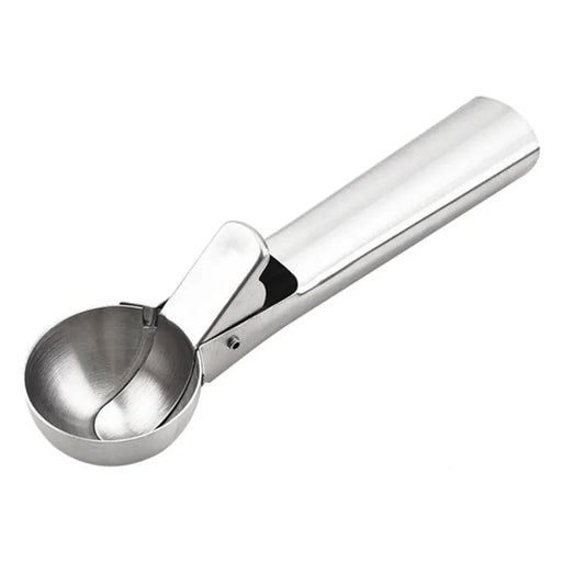 Cuillère à Glace Inox Polyvalente en acier inoxydable avec mécanisme de libération facile pour cuisine
