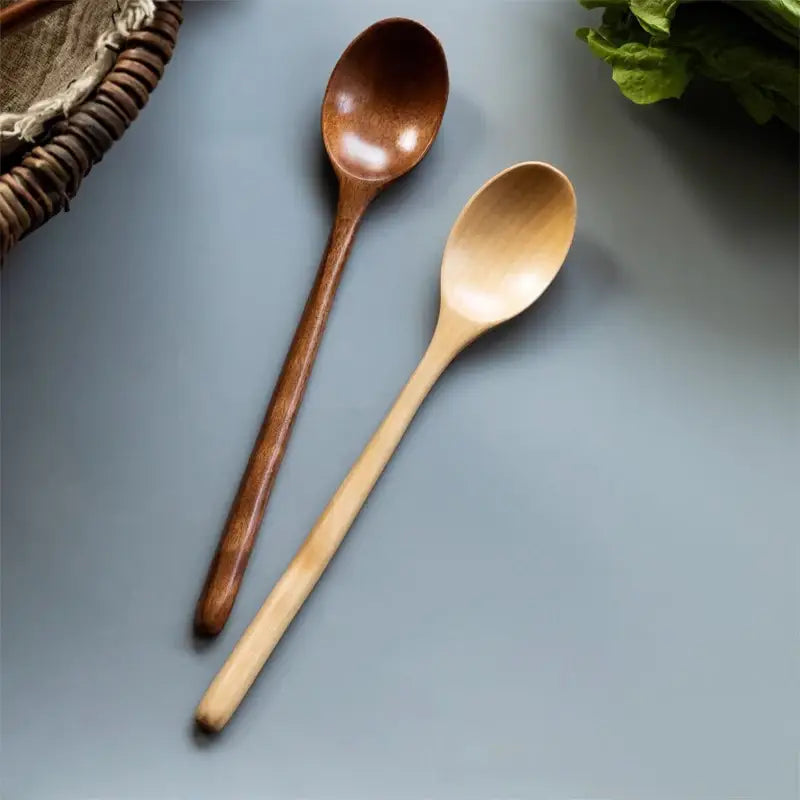 Cuillère en Bois Phoebe Ustensile Cuisine 23,5 cm en bois clair et foncé, idéale pour la cuisine