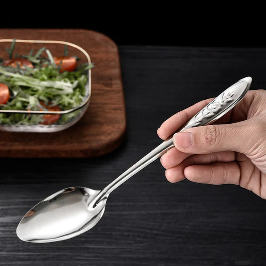 Cuillères Inox – Set 5 ou 10 pièces élégantes pour servir salades et plats avec style