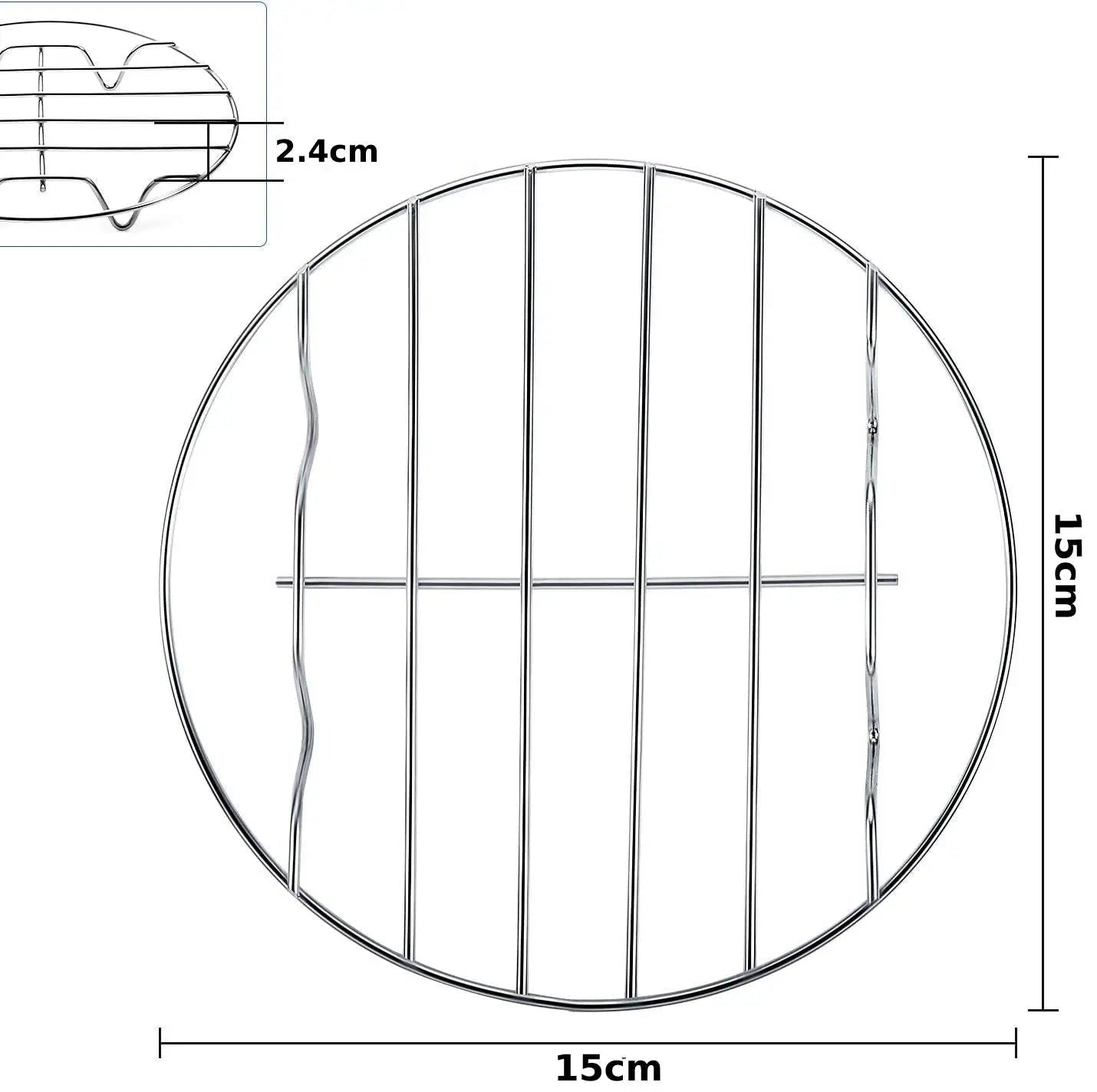 Repose Plat en Acier Inoxydable – Cuisson et Service, grille ronde inox 15 cm de diamètre pour cuisson et refroidissement