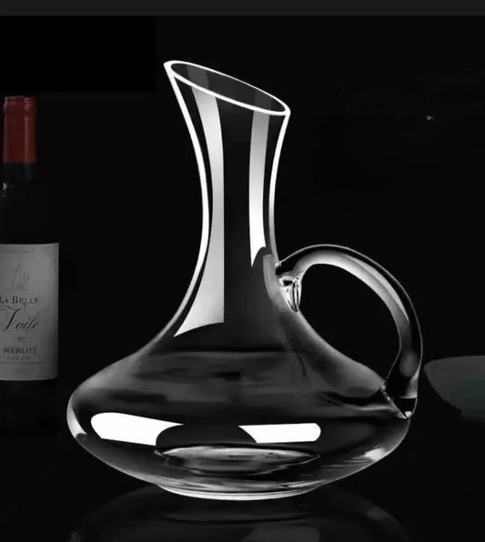 Décanteur à Vin en Verre – Carafe Œnologie Éco-Responsable au design élégant avec une texture brillante