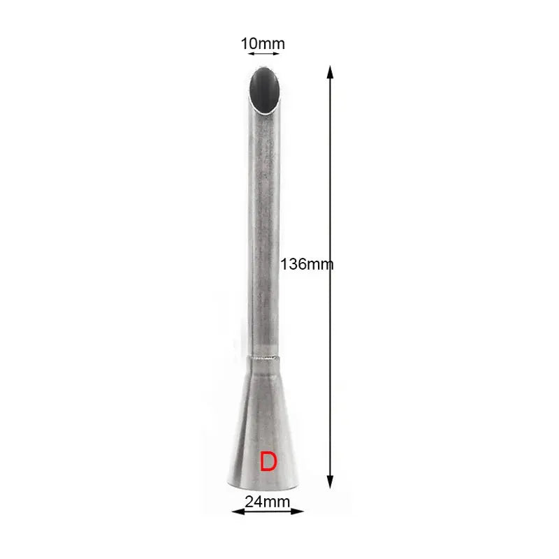Douille à Pâtisserie Inox – Décorations Cupcakes Faciles en acier inoxydable longueur 136 mm diamètre 10 mm