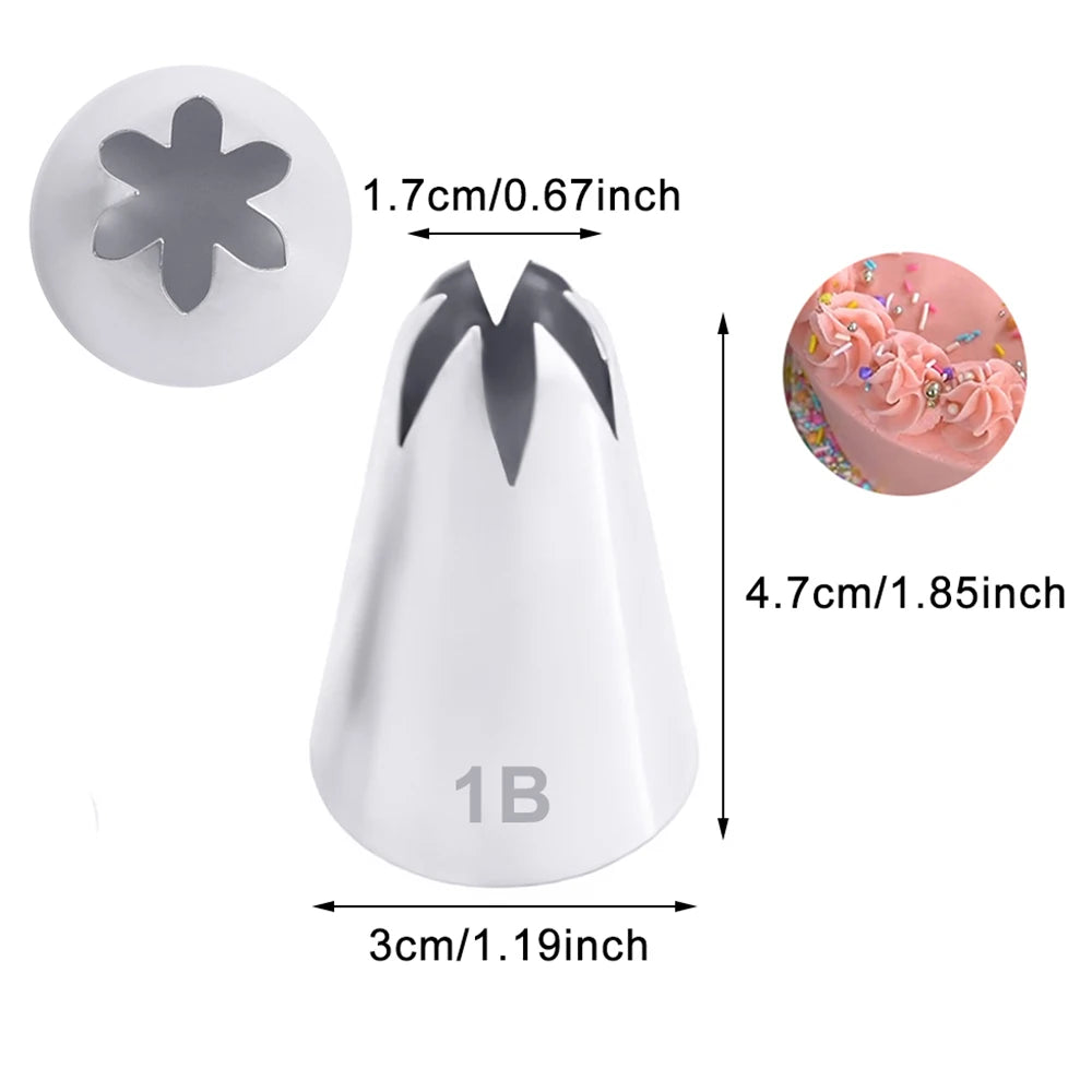 Douilles à Pâtisserie Inox pour Décoration – 4 Pièces avec différents motifs pour embellir vos gâteaux