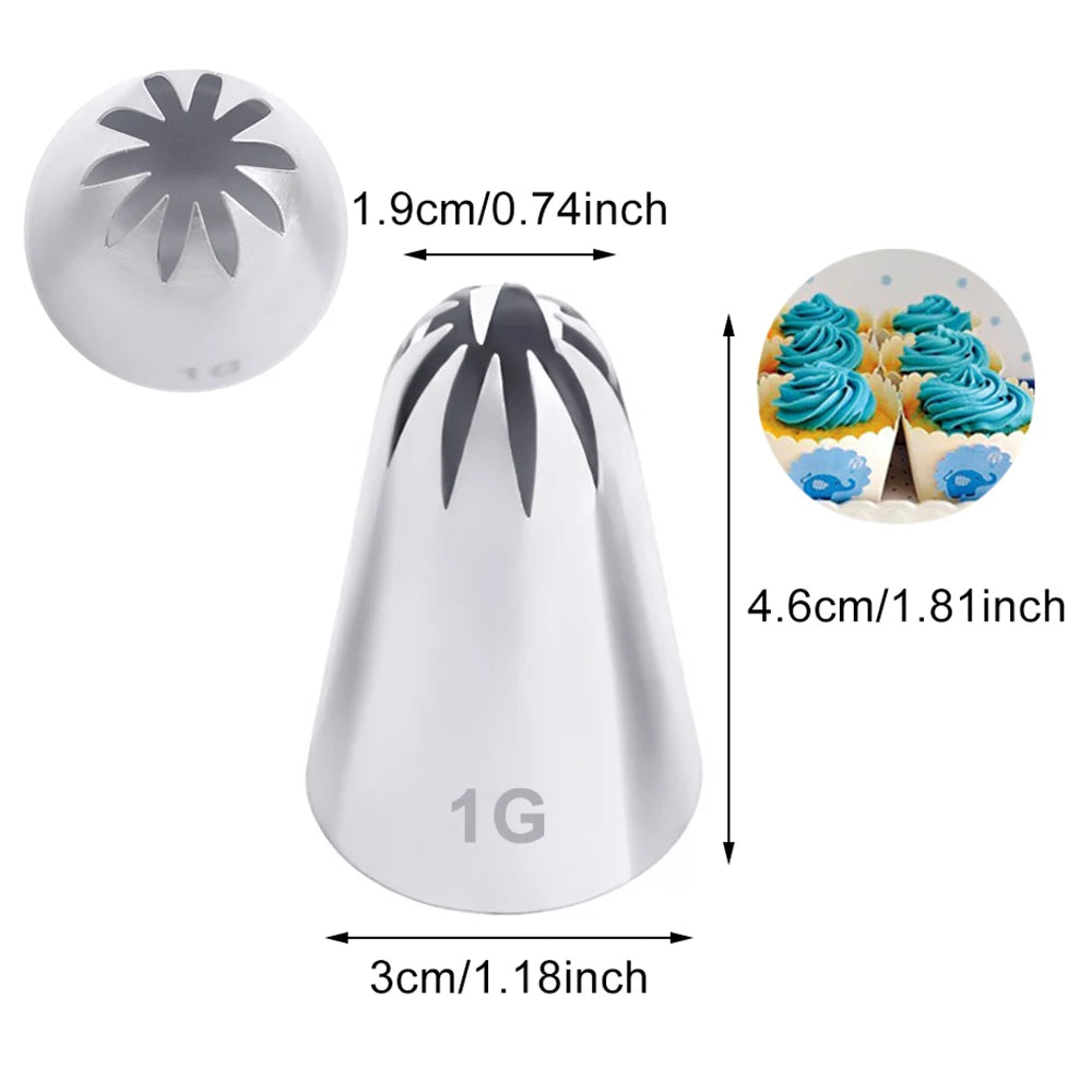 Douilles à Pâtisserie Inox pour Décoration – 4 Pièces, accessoires en acier inoxydable pour la pâtisserie