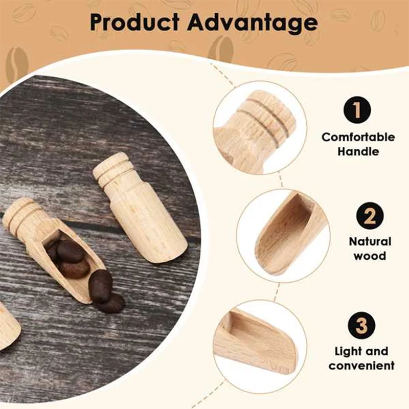 Mini Cuillères en Bois – Lot de 30 Cuillères Écologiques. Cuillères en bois naturel, poignée confortable et légères