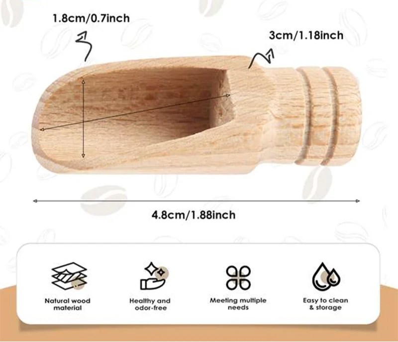 Mini Cuillères en Bois – Lot de 30 Cuillères Écologiques. Cuillères en bois naturel pour épices et dégustation, fini lisse