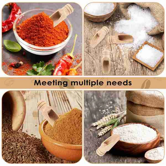 Mini Cuillères en Bois – Lot de 30 Cuillères Écologiques pour épices sel riz sucre, petites pelles en bois