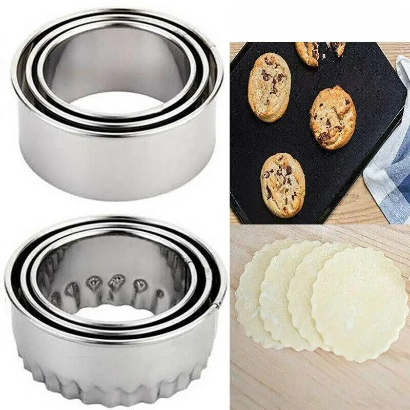 Emporte-Pièces Inox – Lot de 3 Ronds ou Fleurs en acier inoxydable pour biscuits et pâtisseries