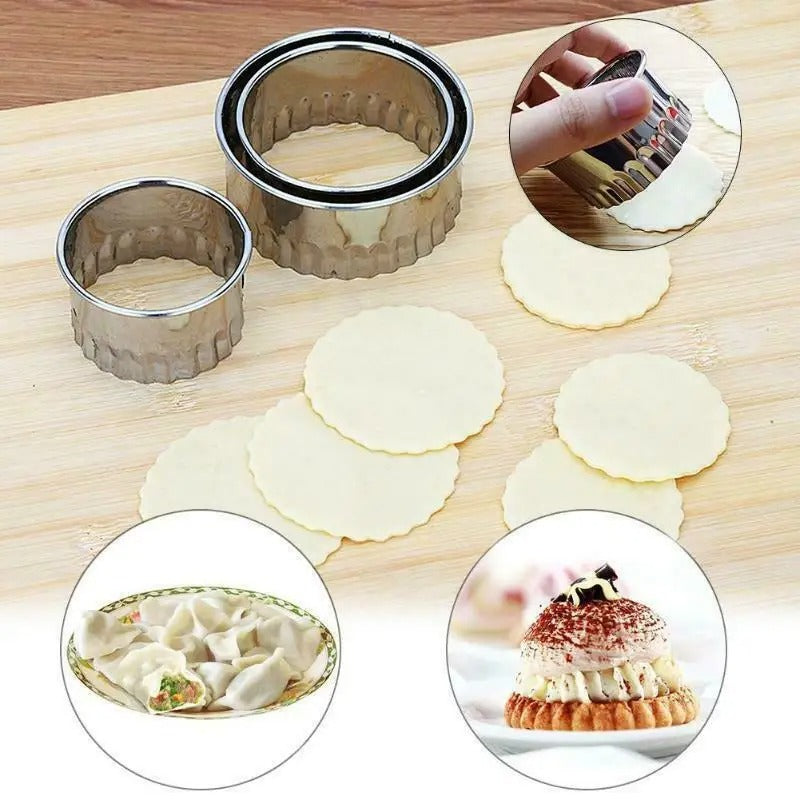 Emporte-Pièces Inox – Lot de 3 Ronds ou Fleurs pour créer des formes parfaites en pâtisserie