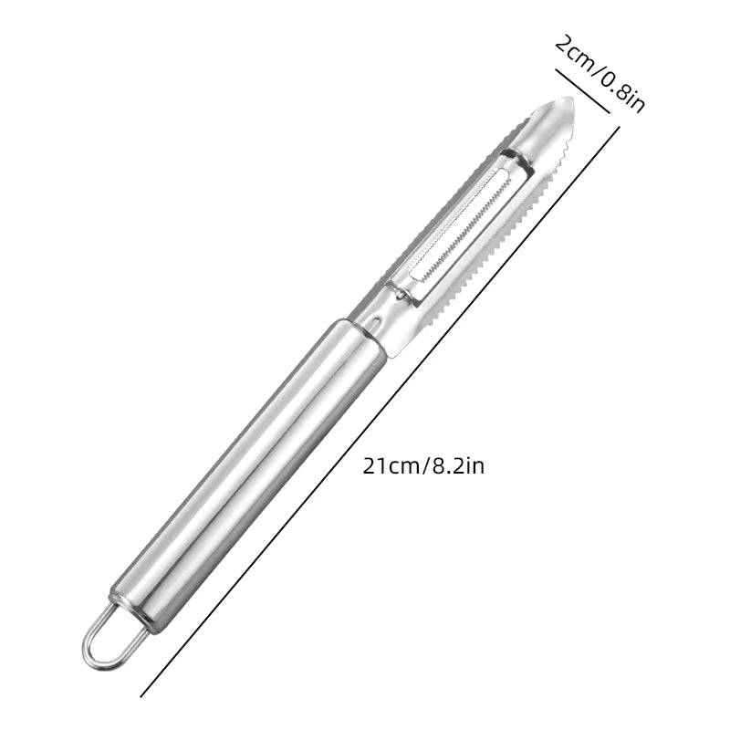 Éplucheur en Acier Inoxydable Couteau Éplucheur Manuel pour Fruits et Légumes avec manche ergonomique