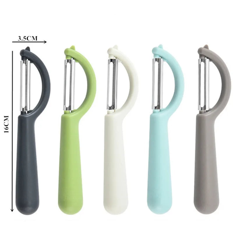 Éplucheur Inox Multifonction – Fruits Légumes Antidérapant en plusieurs couleurs avec poignée ergonomique