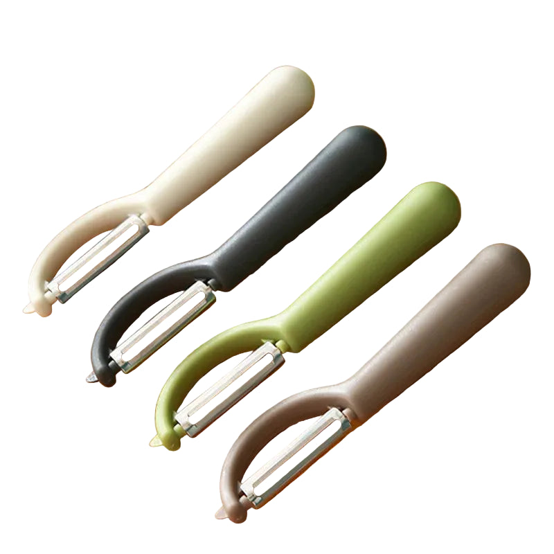 Éplucheur Inox Multifonction – Fruits Légumes Antidérapant avec poignée ergonomique en plusieurs couleurs