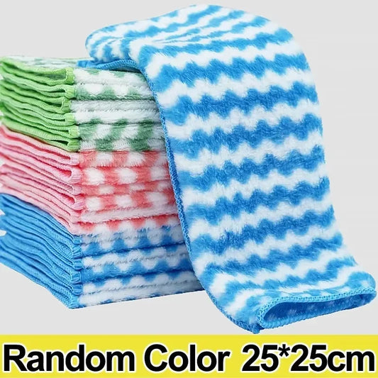Éponge Microfibre Récurante Cuisine – Nettoyage Écologique en plusieurs couleurs avec motif en zigzag