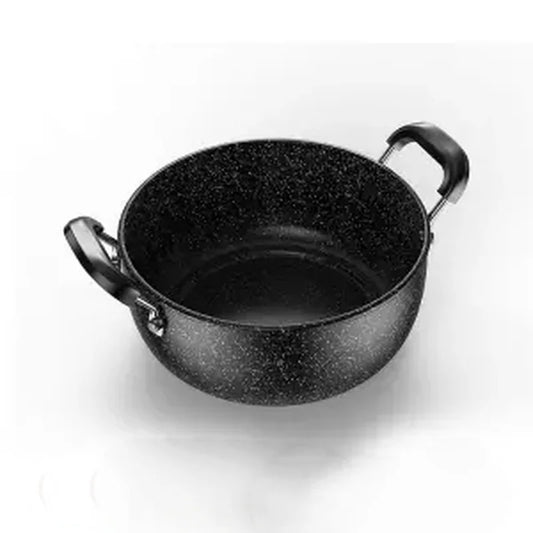 Faitout fonte émaillée 22-28 cm – Tous feux, cuisson lente avec poignées noires ergonomiques