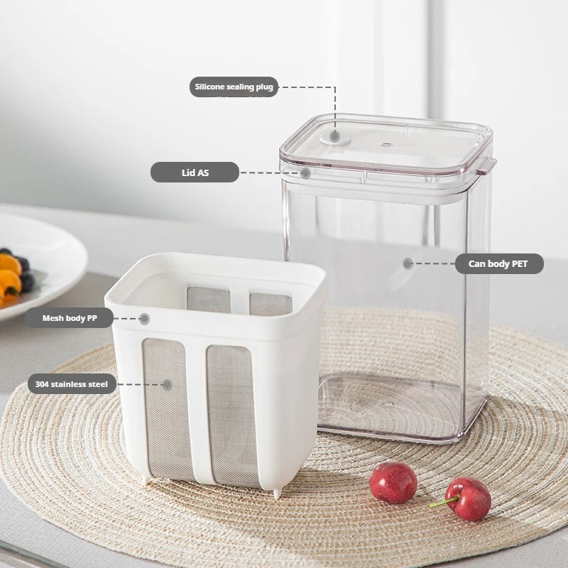 Filtre à Yaourt Maison Crépine pour Yaourtière Inox en acier inoxydable avec couvercle et joint en silicone