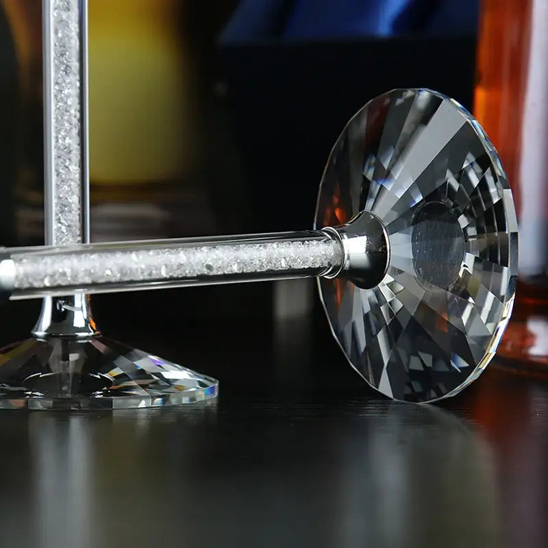 Flûte à Champagne 260 ml avec base en cristal étincelant pour célébrations élégantes