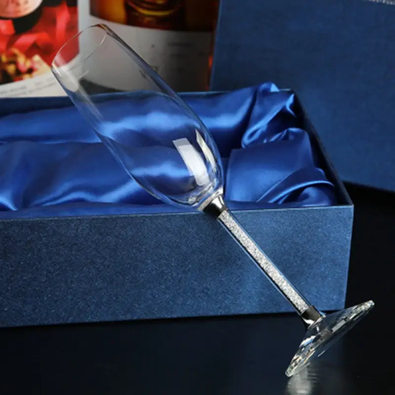 Flûte à Champagne 260 ml en verre élégant avec pied brillant, idéale pour les célébrations
