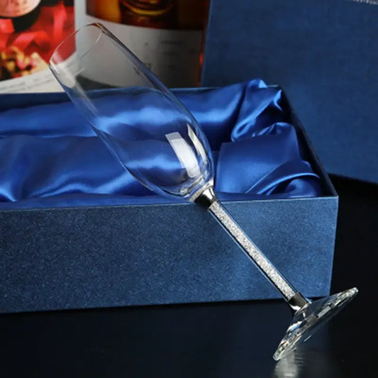 Flûte à Champagne 260 ml en verre élégant avec pied brillant, idéale pour les célébrations