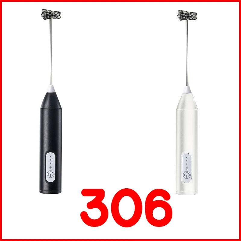 Fouet Électrique Rechargeable USB en noir et blanc avec bouton de contrôle et fouet spiralé