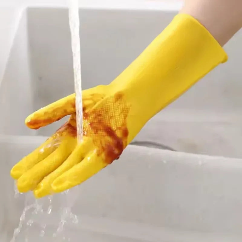 Gants de Cuisine en Caoutchouc – Ménage Facile pour un nettoyage efficace des mains en toute sécurité