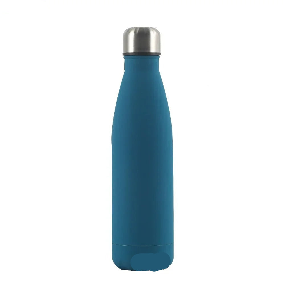 Gourde Isotherme Inox 304 de 500ML en bleu, idéale pour garder vos boissons à température
