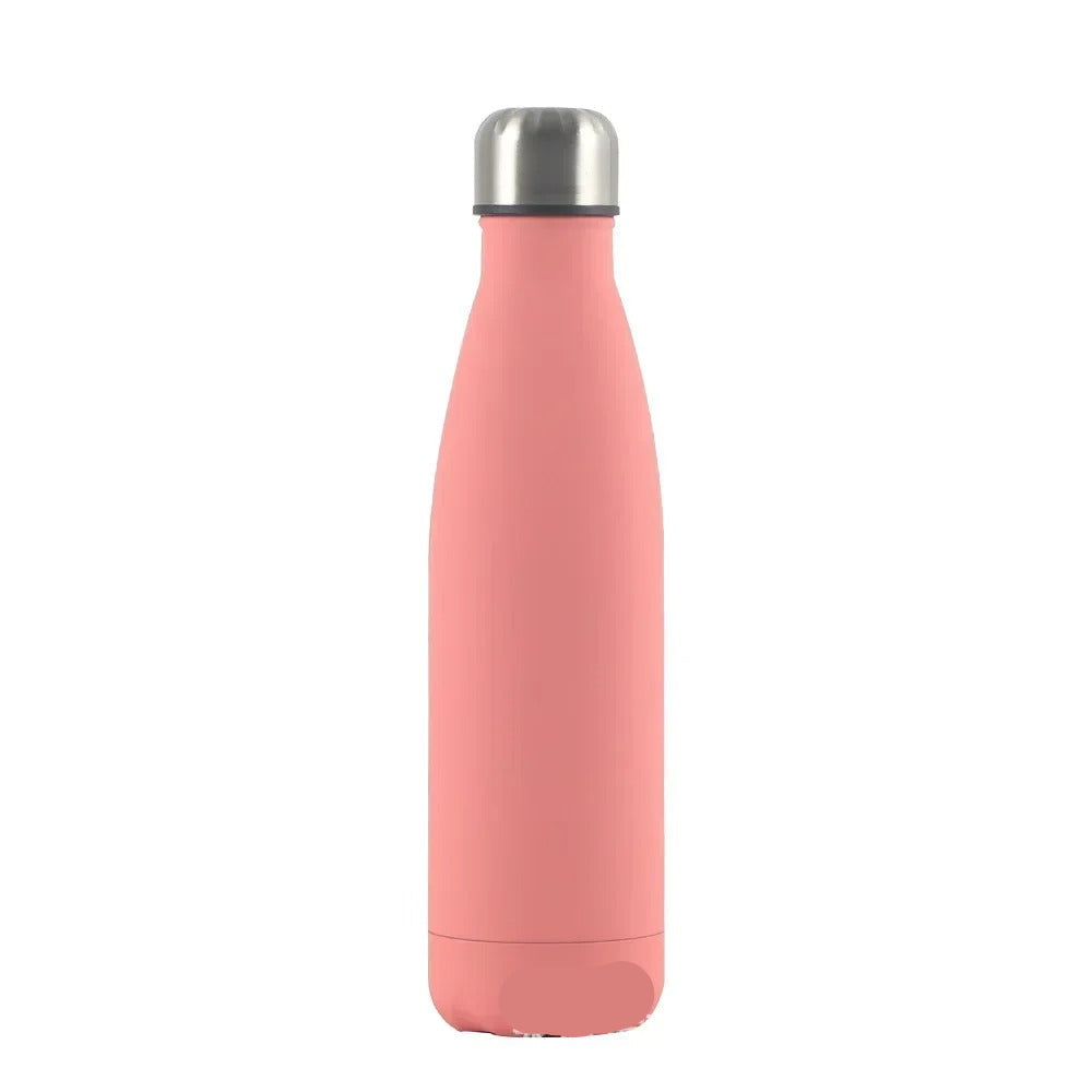 Gourde Isotherme Inox 304 de 500ML en rose, idéale pour garder vos boissons à la bonne température
