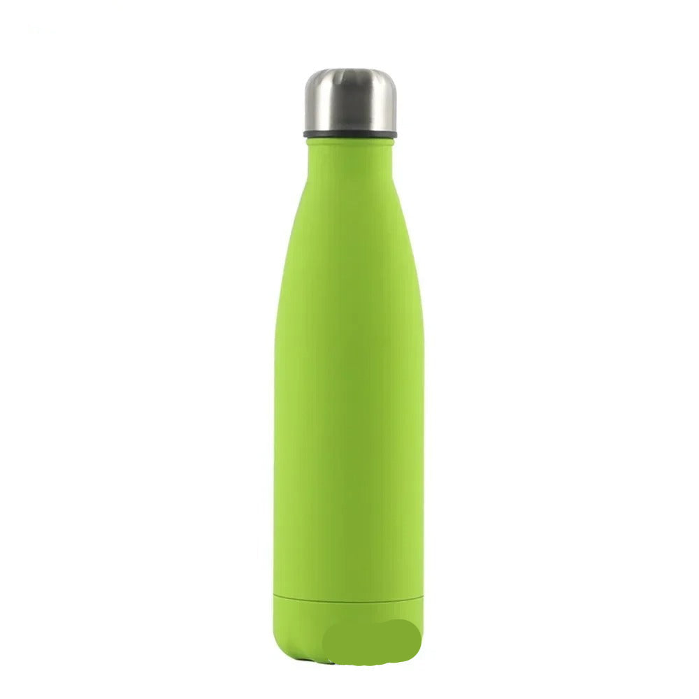 Gourde Isotherme Inox 304 verte de 500ml avec design élégant pour garder les boissons au frais