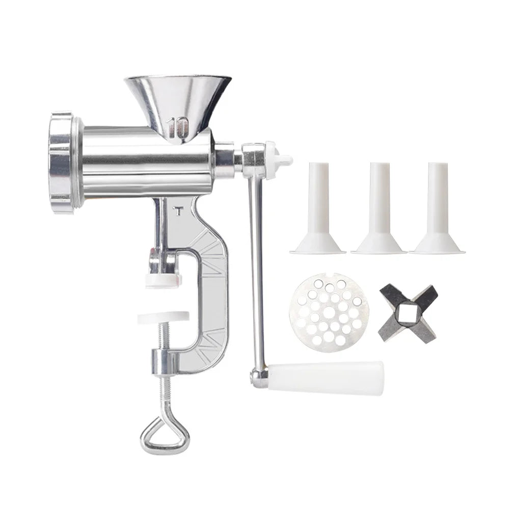 Hachoir à Viande Manuel Multifonction – Compact & Pratique en métal avec accessoires pour cuisine
