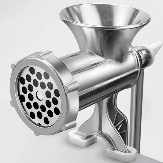 Hachoir à Viande Manuel Multifonction – Compact & Pratique en métal fixé sur un plan de travail