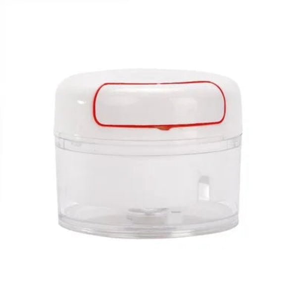 Hachoir Manuel Multifonction – 500/900 ml Inox Cuisine avec récipient transparent et couvercle blanc