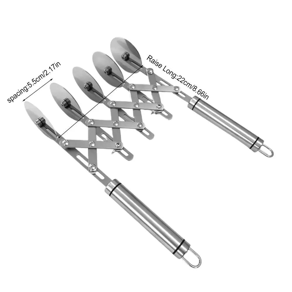 Cutter Pâtisserie Multi-Roues Inox – Découpe avec lames réglables en acier inoxydable