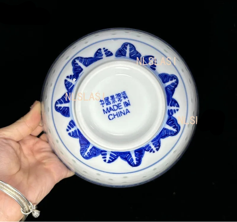 Bol Céramique Dragon Bleu & Blanc – JINGDE CERAMICS Éco, modèle élégant avec motifs dragon en bleu