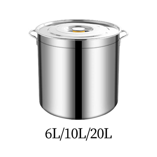 Marmite Inox Kesoto 6L-20L avec Couvercle grande capacité en acier inoxydable pour cuisine professionnelle