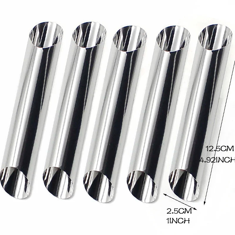 Kit 5 Moules Spirale Inox – Croissants & Cornets Pâtisserie en acier inoxydable pour pâtisserie