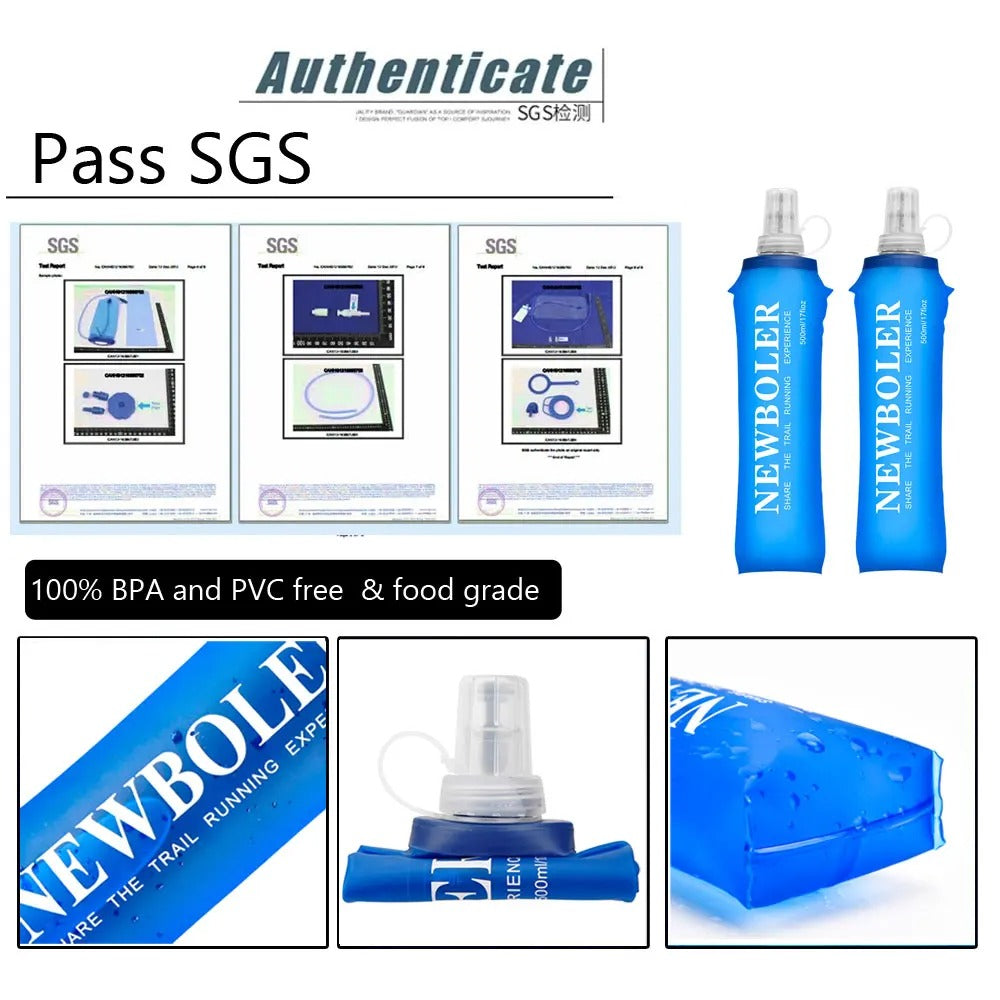 Kit de survie 72h pour 1 personne – Pack Solo avec gourdes flexibles et informations de certification SGS