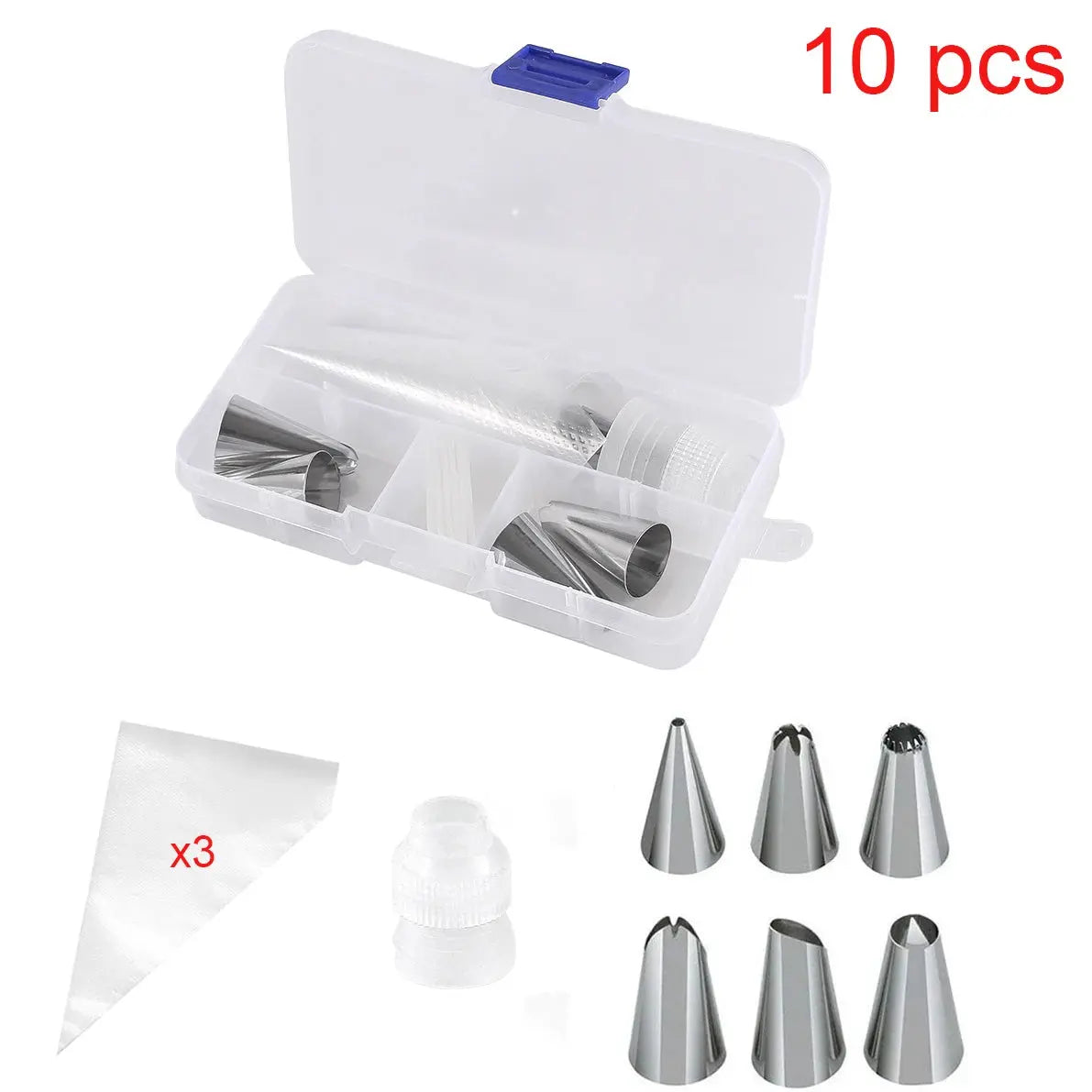 Kit pâtisserie professionnel avec 10 pièces, y compris douilles et poches à douille pour les chefs pâtissiers