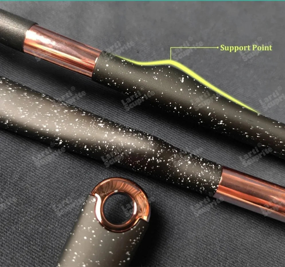 Poignées noires mouchetées avec inserts métal rose pour Ustensiles Silicone Rose Gold LARTI SCUPRITE – Set Cuisine.