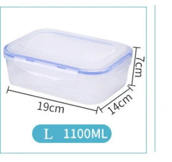 Lunch Box Étanche Réutilisable Sans BPA Ustensile de chef 1100ML conteneur plastique transparent