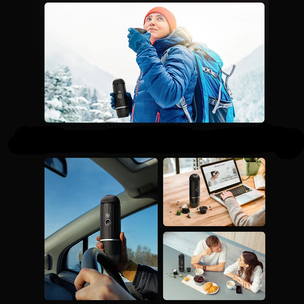 Machine à Café Portable ME2218 - Idéale pour Voyages utilisée en extérieur, voiture et bureau