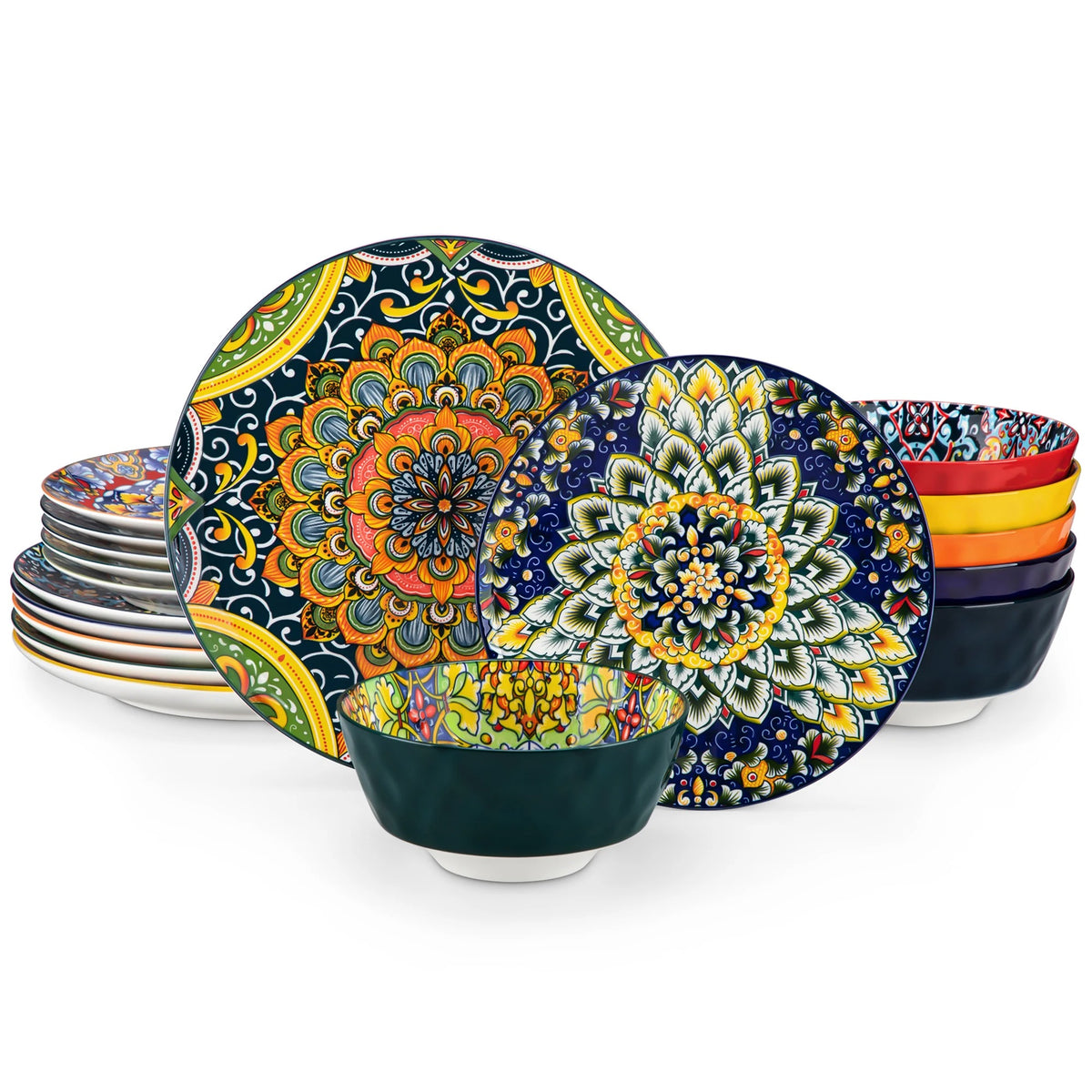 Service de Table Porcelaine MALACASA 24-48 Pcs