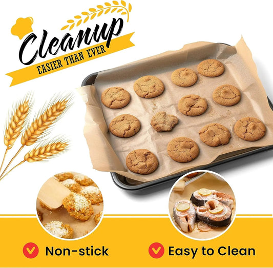 Rouleau de papier cuisson antiadhésif alimentaire utilisé pour des biscuits sur une plaque de cuisson