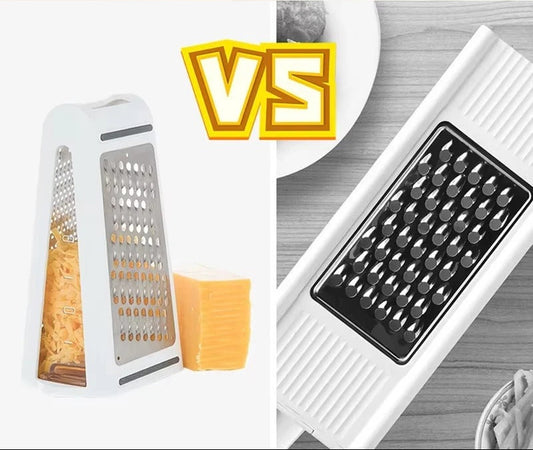 Râpe à Fromage Double Face avec Récipient Intégré – Râpe Inox pour Légumes et Fromage avec Conteneur de Récupération