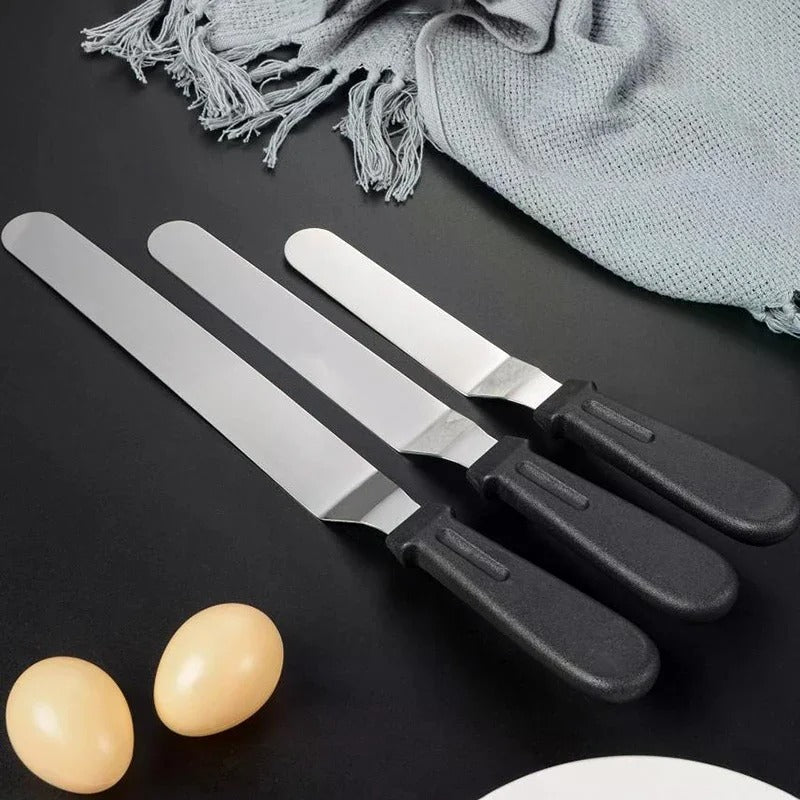 Angled Stainless Steel Icing Spatula